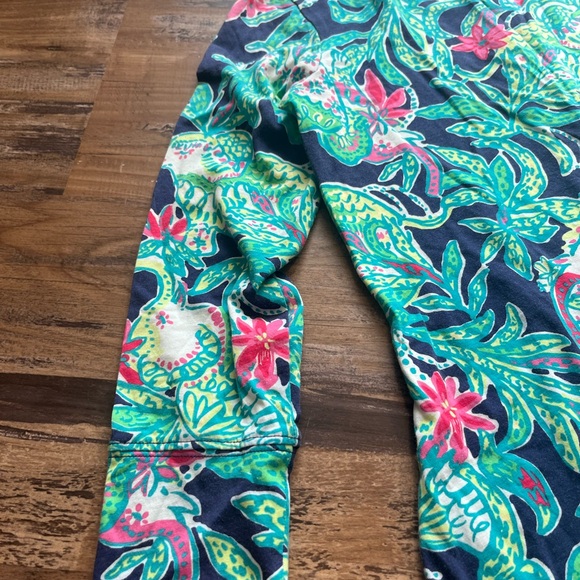 Lilly Pulitzer XXS Blue Green Elephant Plant Print Mini Dress Bodycon 3/4 Sleeve - Picture 3 of 4